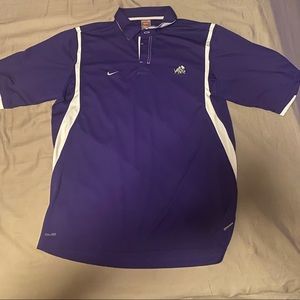 Nike TCU Golf Polo purple Horn frogs